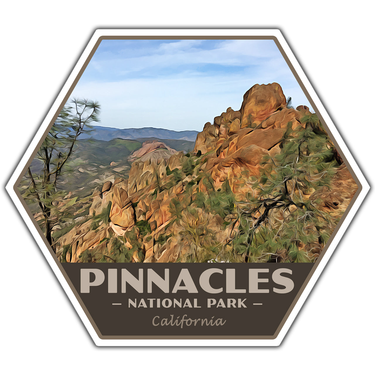 Pinnacles national park sticker