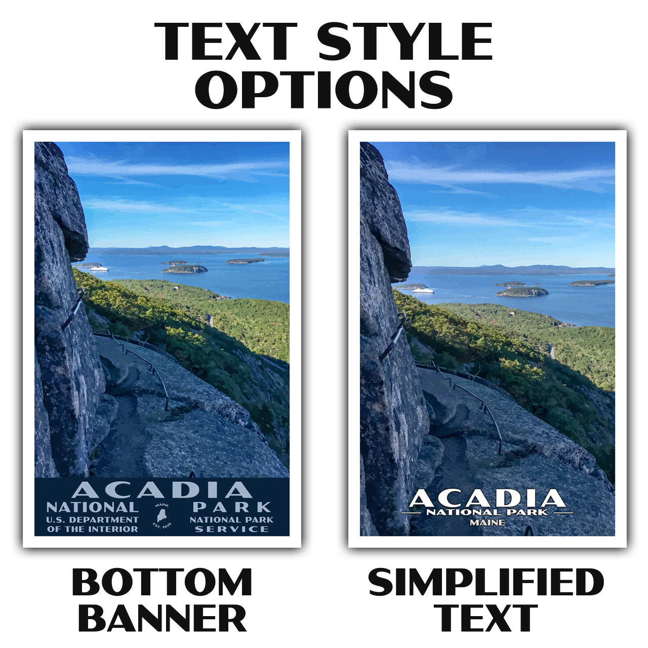 Acadia National Park Poster-WPA (Precipice Trail)