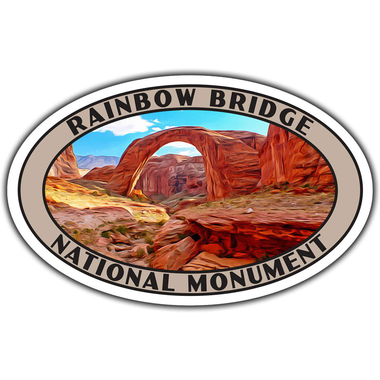 Rainbow Bridge national monument sticker