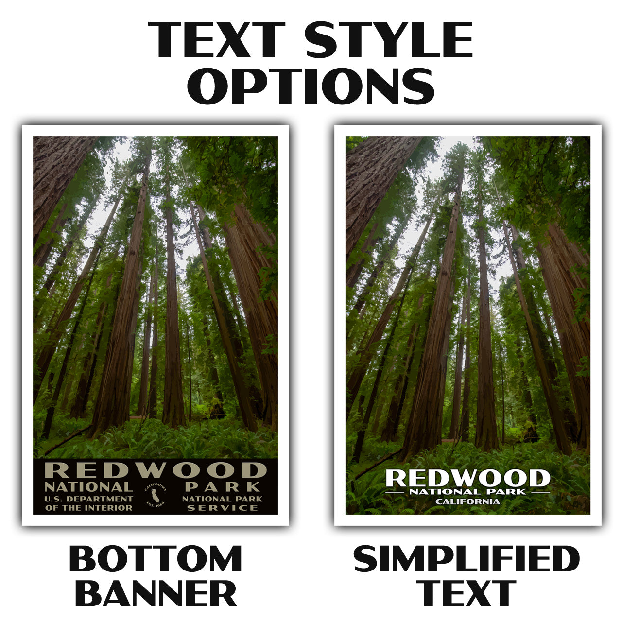 Redwood National Park Poster-WPA (Tall Trees)