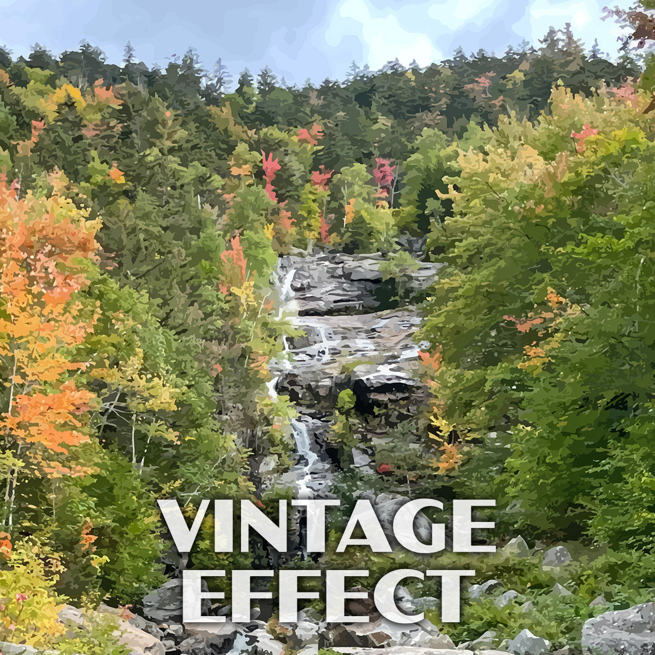 Silver Cascade Poster-WPA (Crawford Notch) (New Hampshire State)