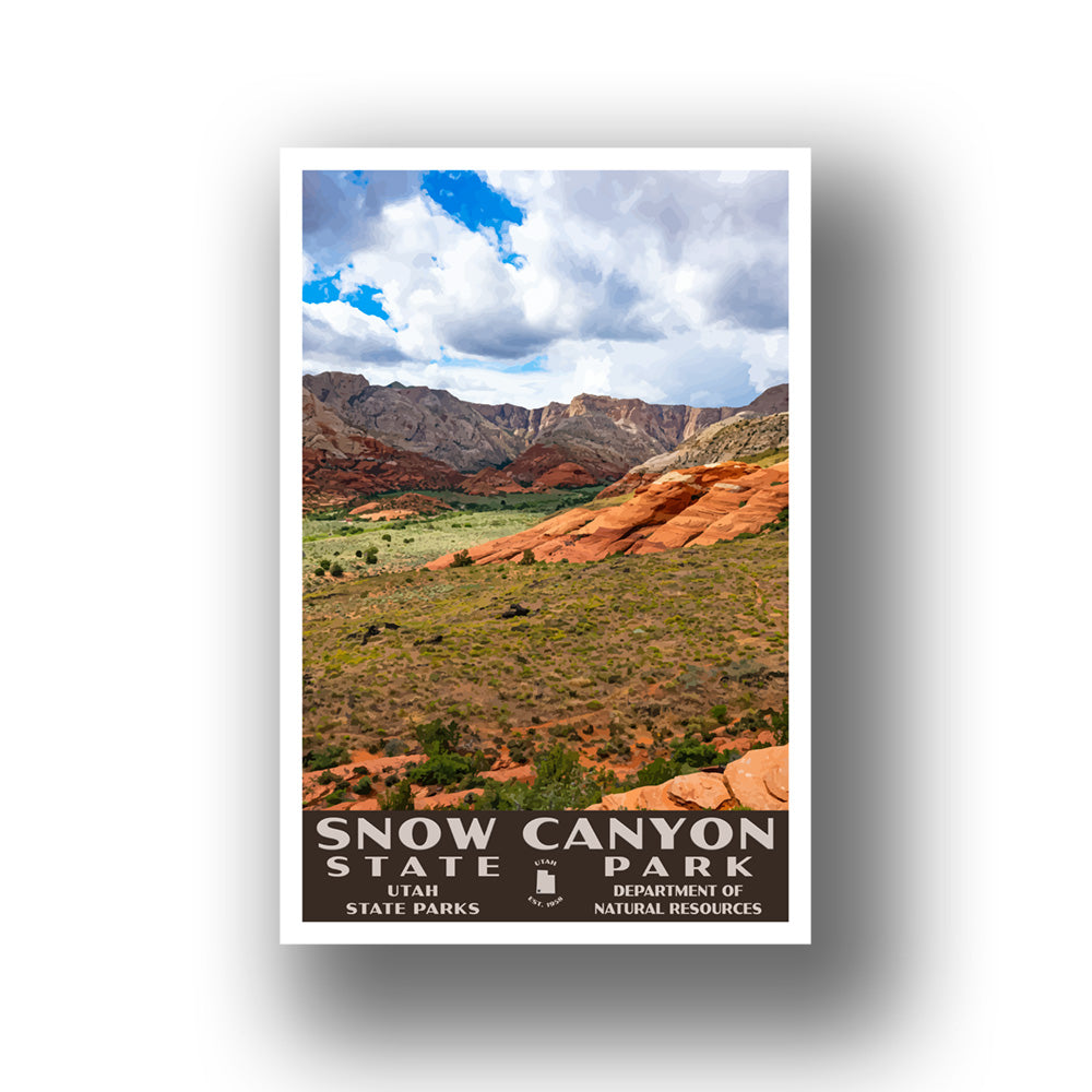 Snow Canyon State Park Poster-WPA (Rock Formations)