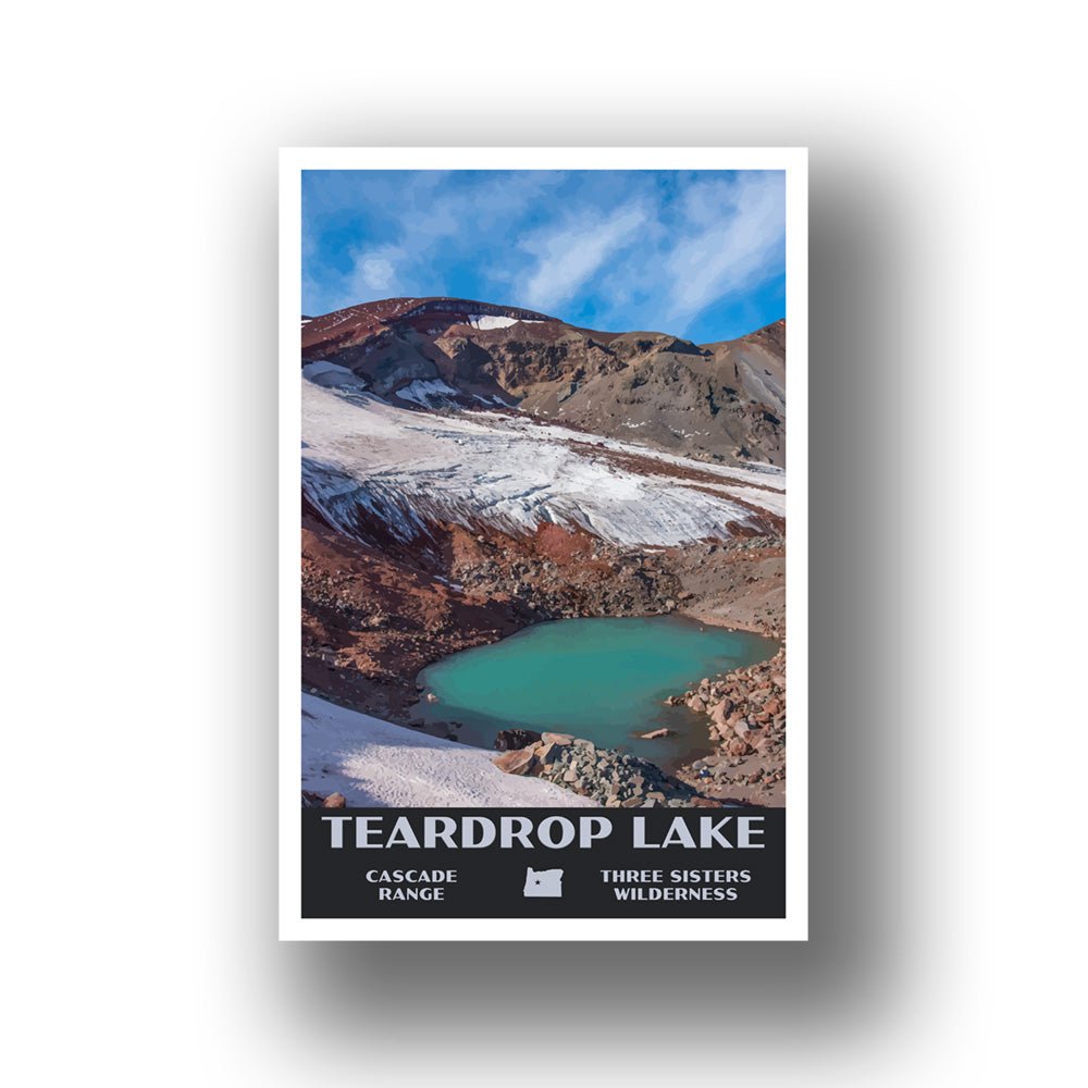 Teardrop Lake Poster-WPA (Three Sisters Wilderness) (Oregon State ...