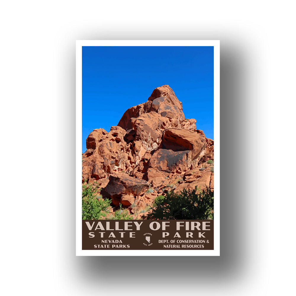 Valley of Fire State Park Poster-WPA (Rock Formation)