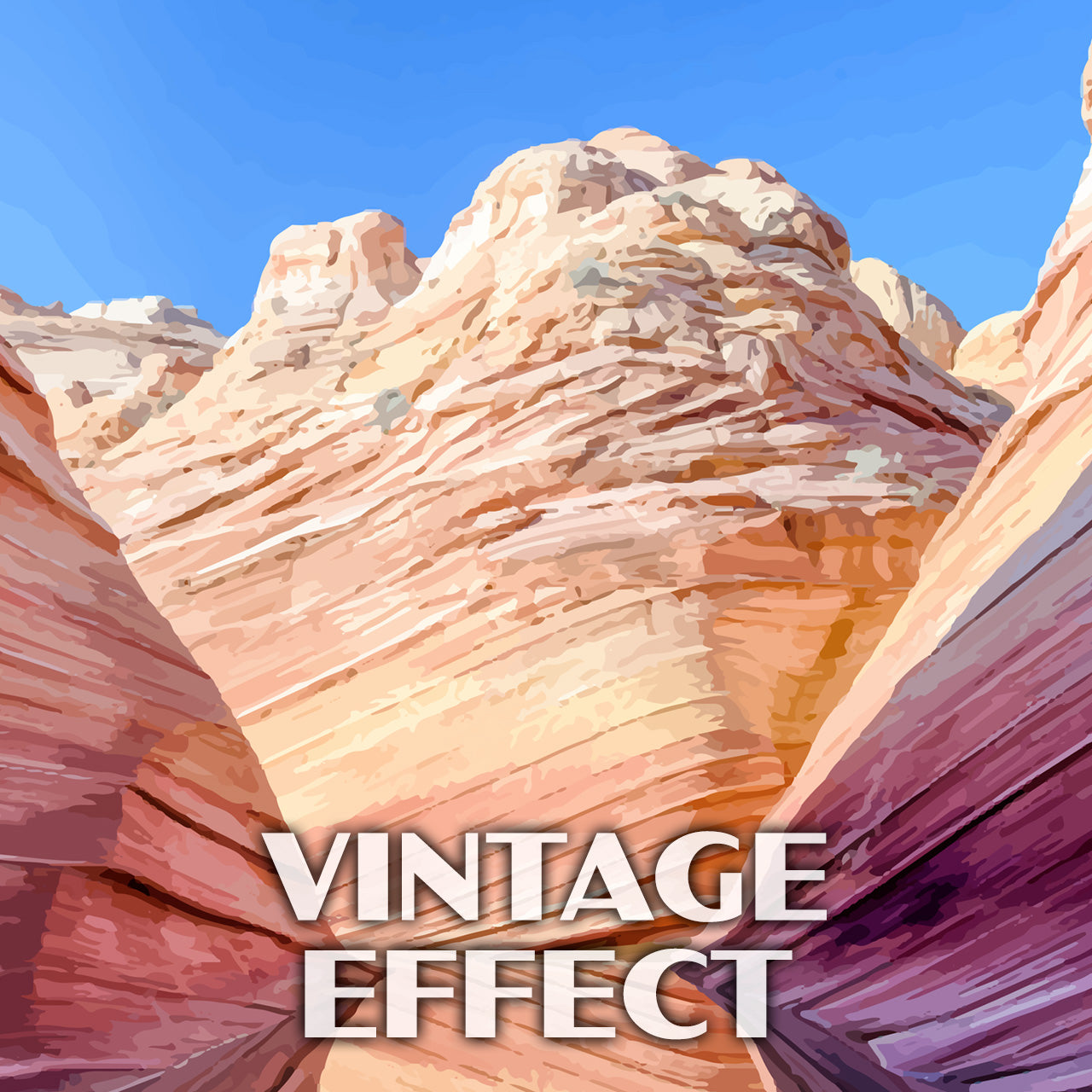 Vermillion Cliffs National Monument Poster-WPA (Slot Canyon)