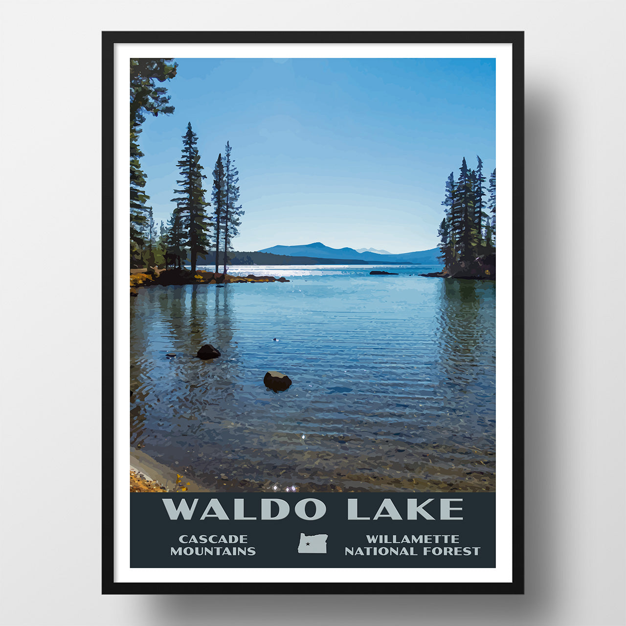 Waldo Lake poster