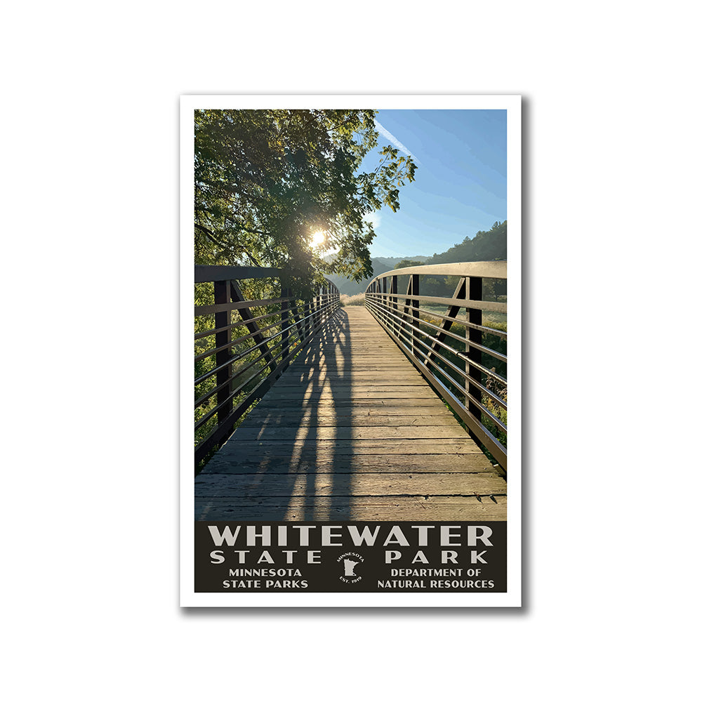 Whitewater State Park Poster-WPA (Bridge)