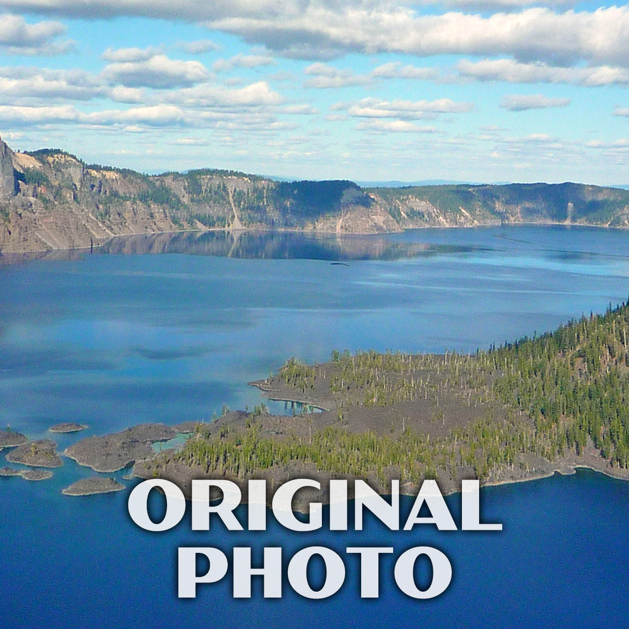 Crater Lake National Park Poster-WPA (Wizard Island)