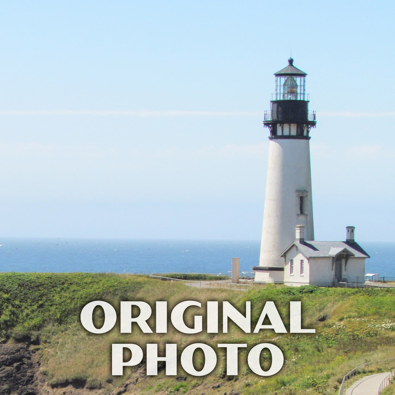 Yaquina Head Lighthouse Poster-WPA (Summer) (Oregon State)