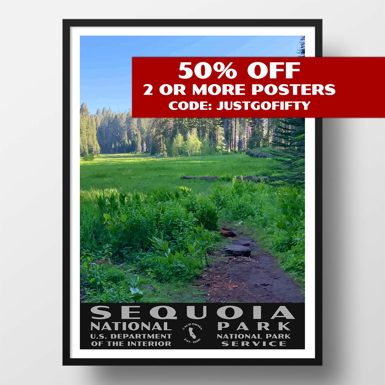 Sequoia National Park poster crescent meadow