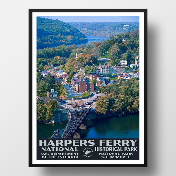 Harper's Ferry store Ancient Brick Tunnel Framed Horizontal Poster