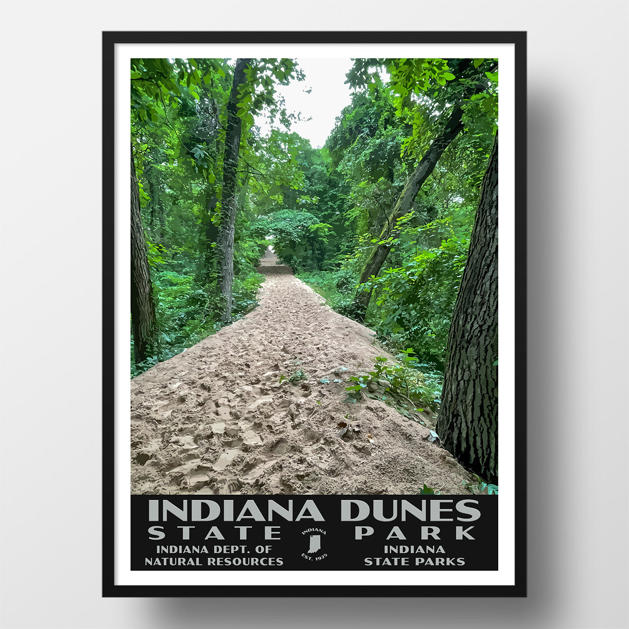 Indiana Dunes State Park Poster-WPA (Three Dunes Challenge)