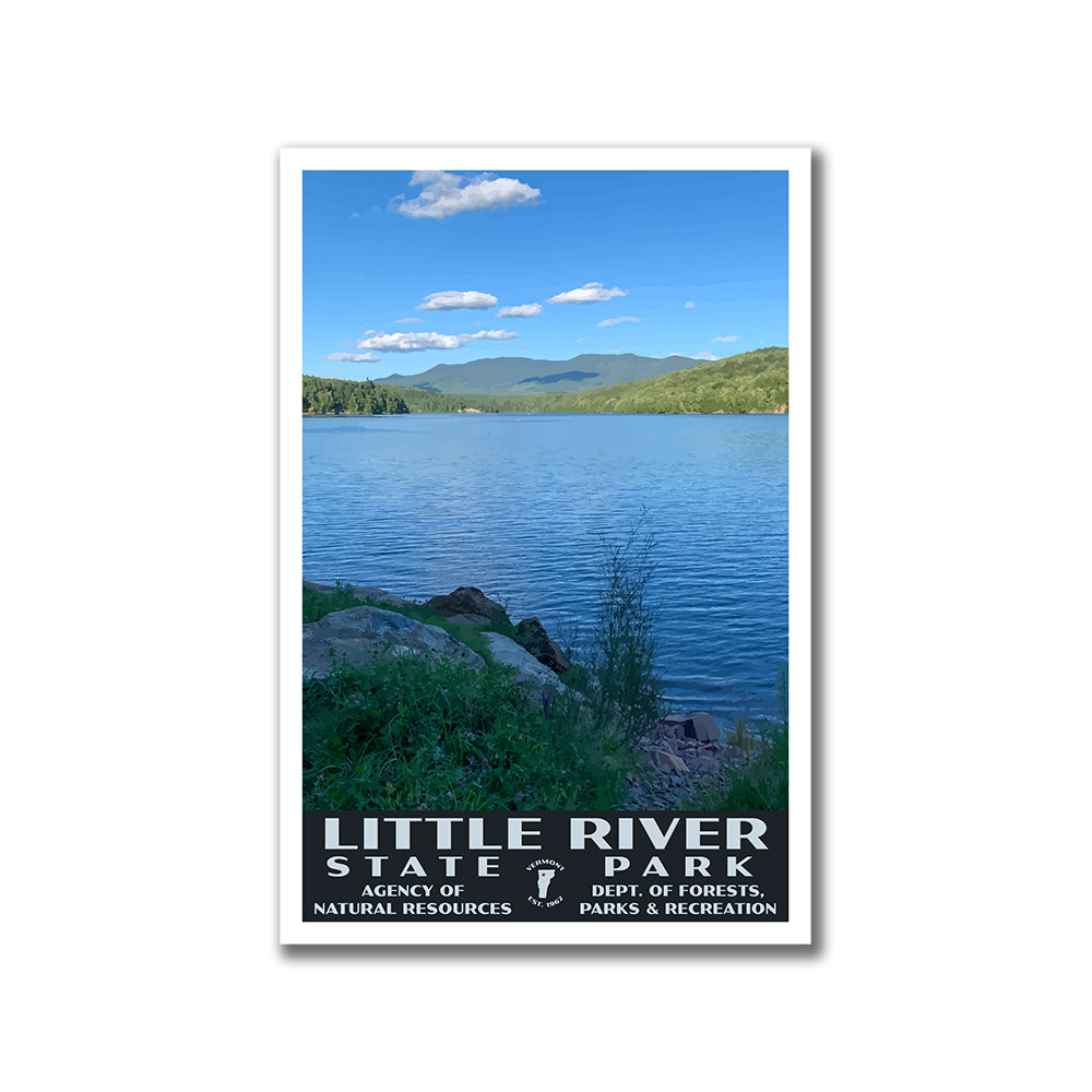 Little River State Park Poster - WPA (Waterbury Reservoir)